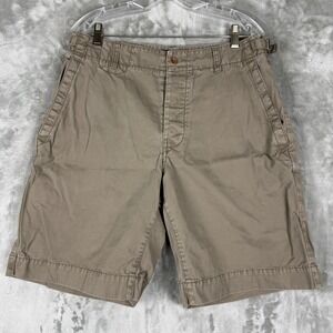 Banana Republic Heritage Mens 34 Khaki Brown Cotton Twill Chino Shorts Utility